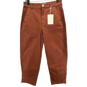 Everlane Womens The Utility Barrel Ankle Pants Size 8 Rosewood High Rise Tapered